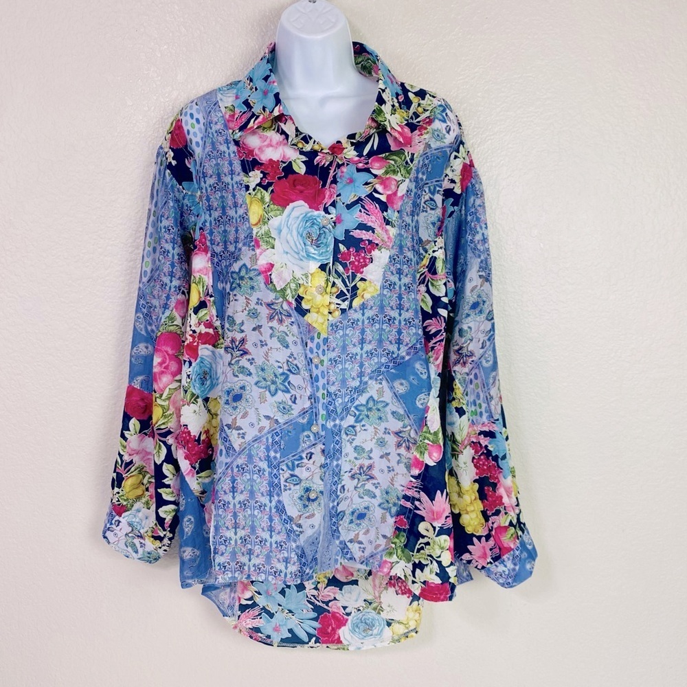 Pol Polcourts General Store Patchwork Button Up B… - image 2